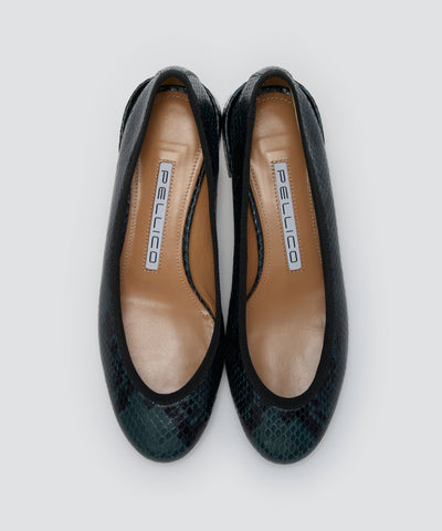 TAPA パンプス 2.5cm PYTHON BLUE