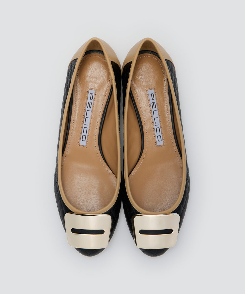 PELLICO | アネッリフィッビア パンプス 1.0cm BLACK/BUTTER