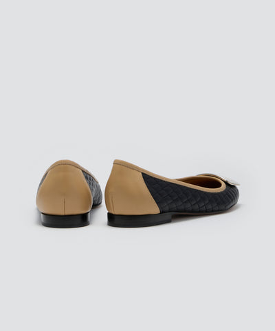 GOLD アネッリフィッビア パンプス 1.0cm BLACK/BUTTER MILK