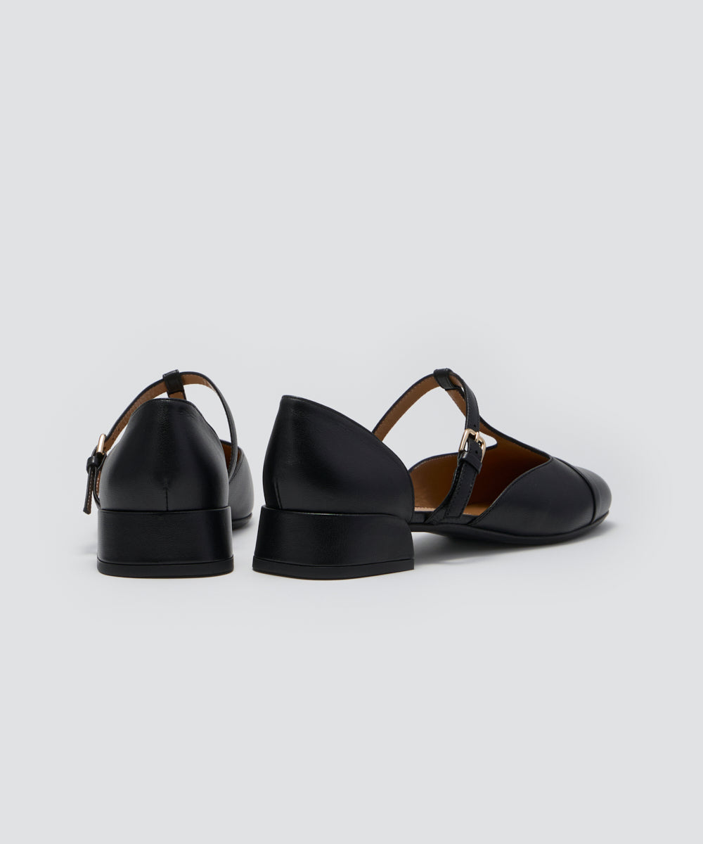 PELLICO | Tストラップ パンプス 2.5cm BLACK - アマン