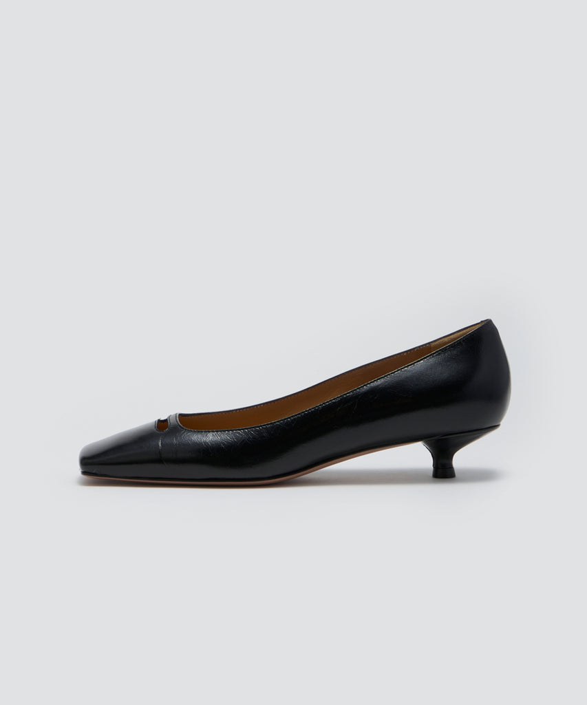 PELLICO ANELLI フラットパンプス 36 エナメル ブラック ペリーコ PELLICO ANELLI フラット メリージェーン パンプス