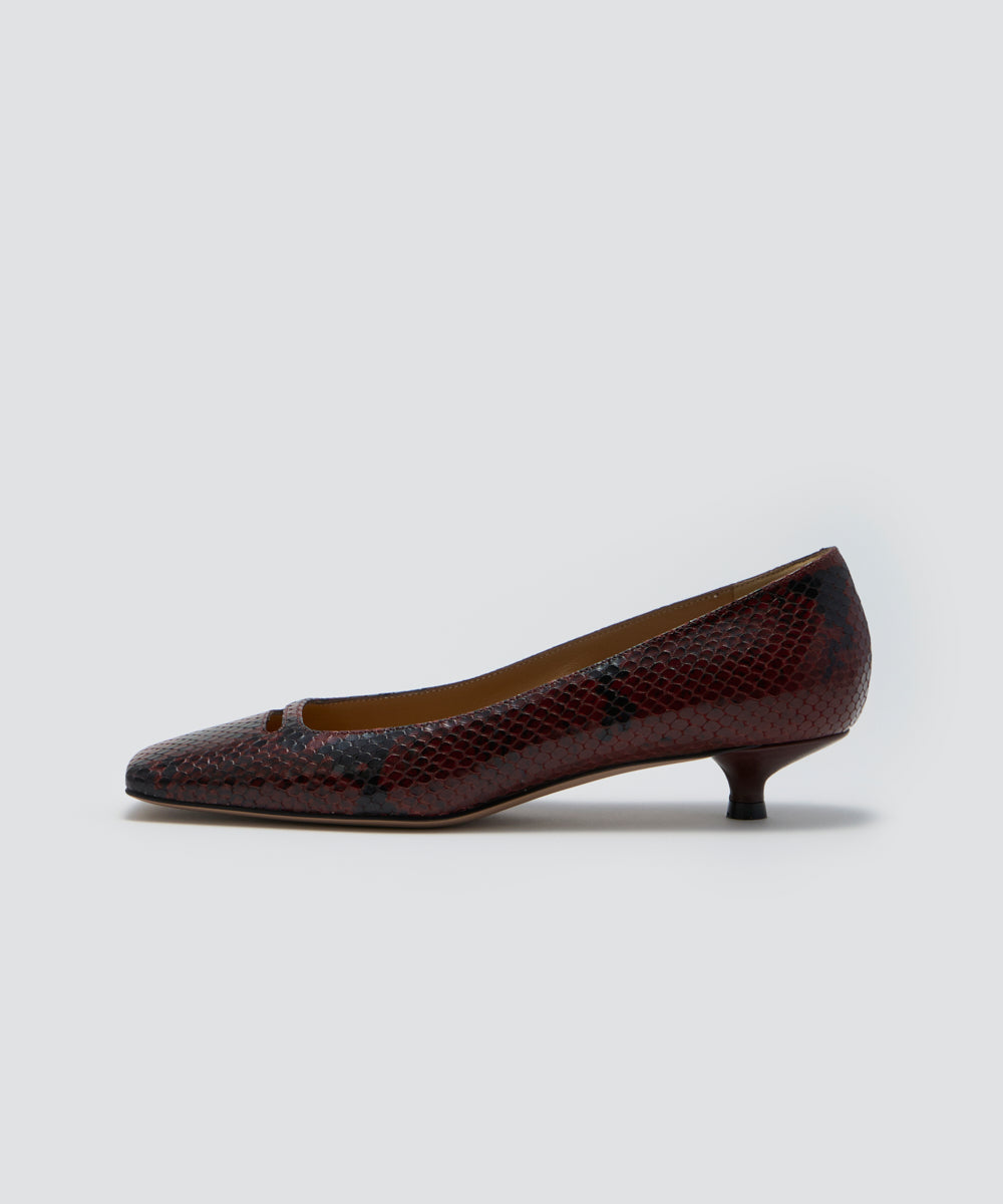 NORA アネッリ パンプス 3.0cm PYTHON WINE