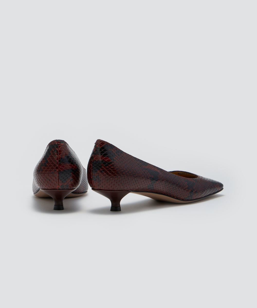NORA アネッリ パンプス 3.0cm PYTHON WINE