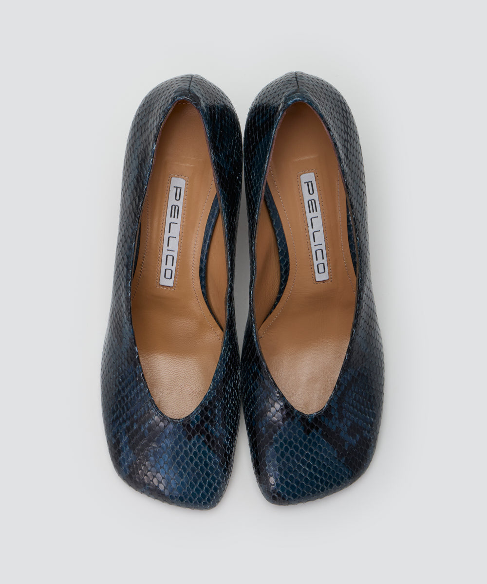 VOLA パンプス 8.0cm PYTHON BLUE