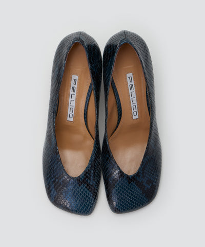 VOLA パンプス 8.0cm PYTHON BLUE