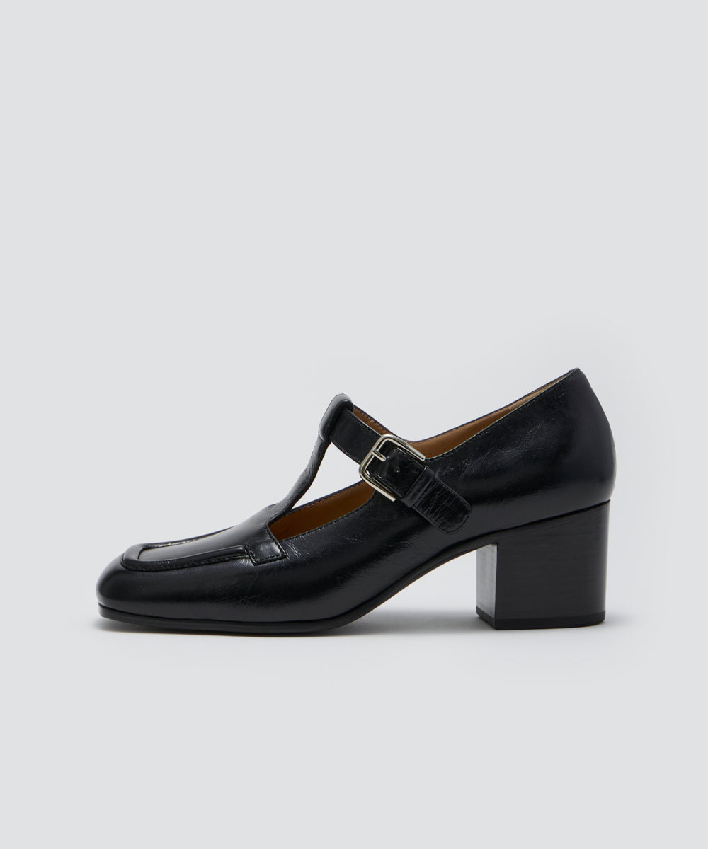 MATILDA Tストラップ パンプス 5.0cm BLACK