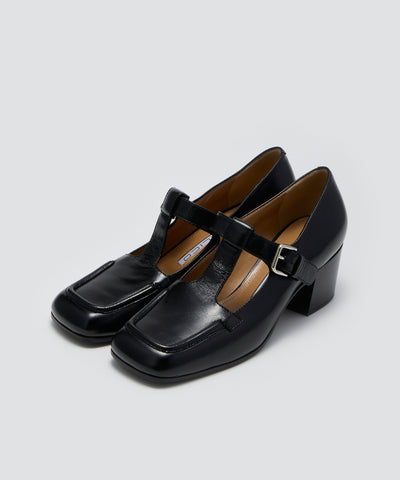 MATILDA Tストラップ パンプス 5.0cm BLACK