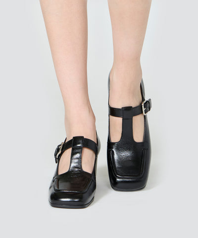 MATILDA Tストラップ パンプス 5.0cm BLACK