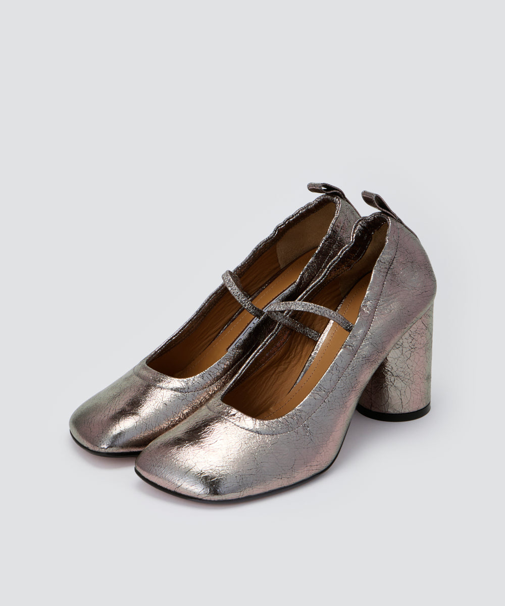 VOLA メリージェーン パンプス 8.0cm SILVER