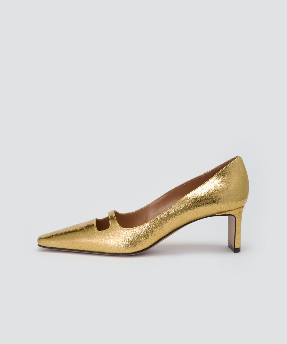 DAMA グランデアネッリ パンプス 5.5cm GOLD