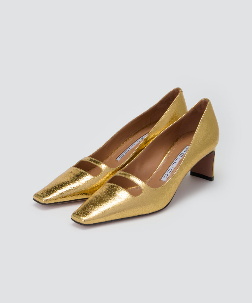 DAMA グランデアネッリ パンプス 5.5cm GOLD