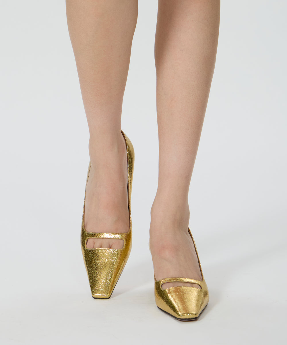 DAMA グランデアネッリ パンプス 5.5cm GOLD