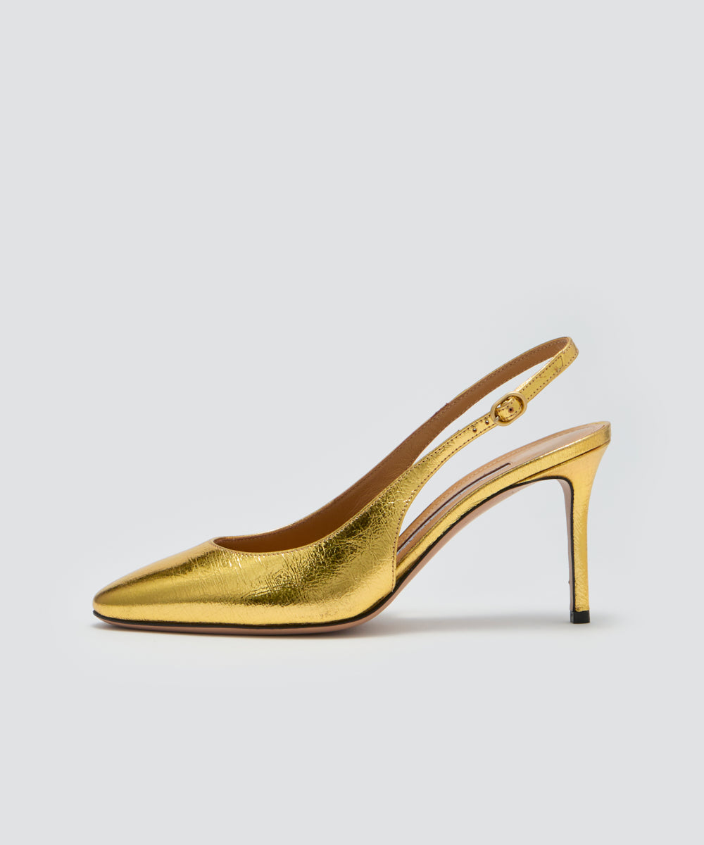 NICLA バックスリング パンプス 8.5cm GOLD