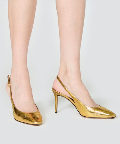 NICLA バックスリング パンプス 8.5cm GOLD