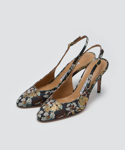 NICLA バックスリング パンプス 8.5cm FLOWER