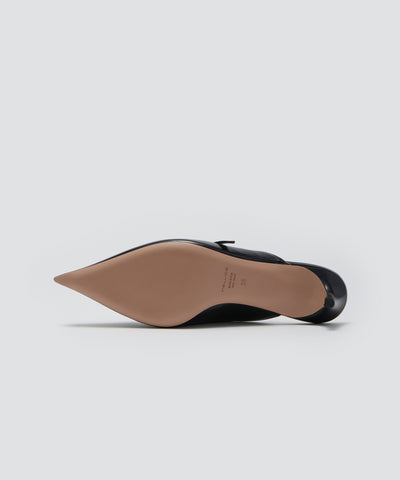 CUORE Tストラップ パンプス 3.5cm BLACK