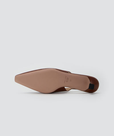 VENERE バックスリング パンプス 3.5cm BROWN