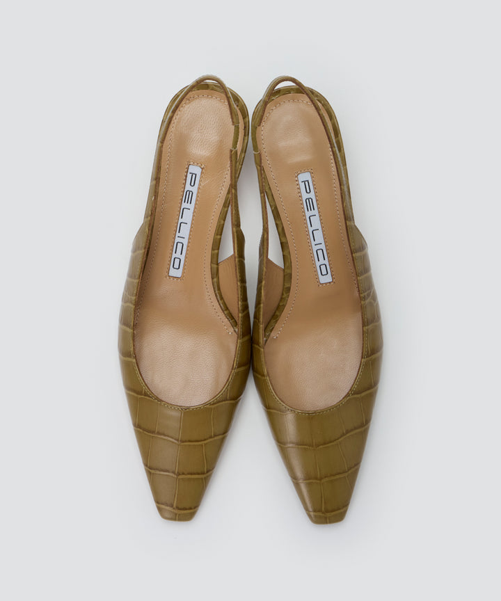 PELLICO | バックスリング パンプス 3.5cm OLIVE - アマンオンライン