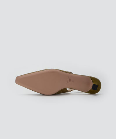 VENERE バックスリング パンプス 3.5cm OLIVE