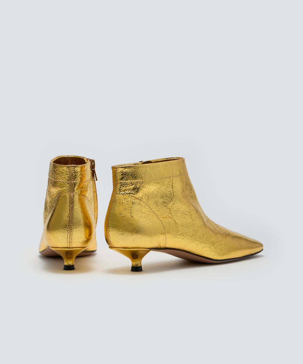 NORA ショートブーツ 3.0cm GOLD