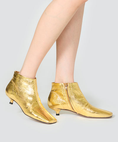 NORA ショートブーツ 3.0cm GOLD