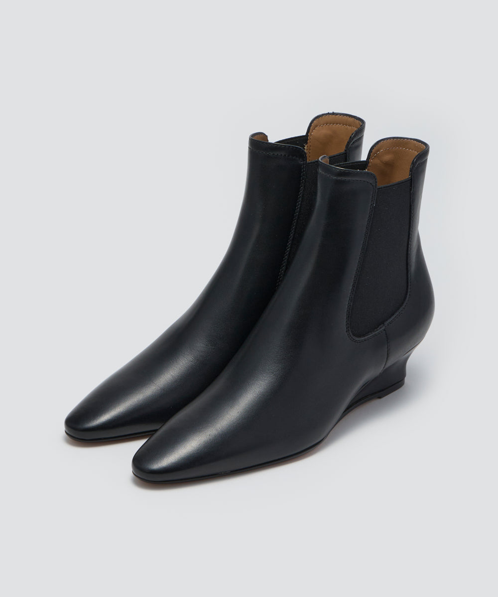 PELLICO | ウェッジソール ショートブーツ 4.0cm BLACK - アマン