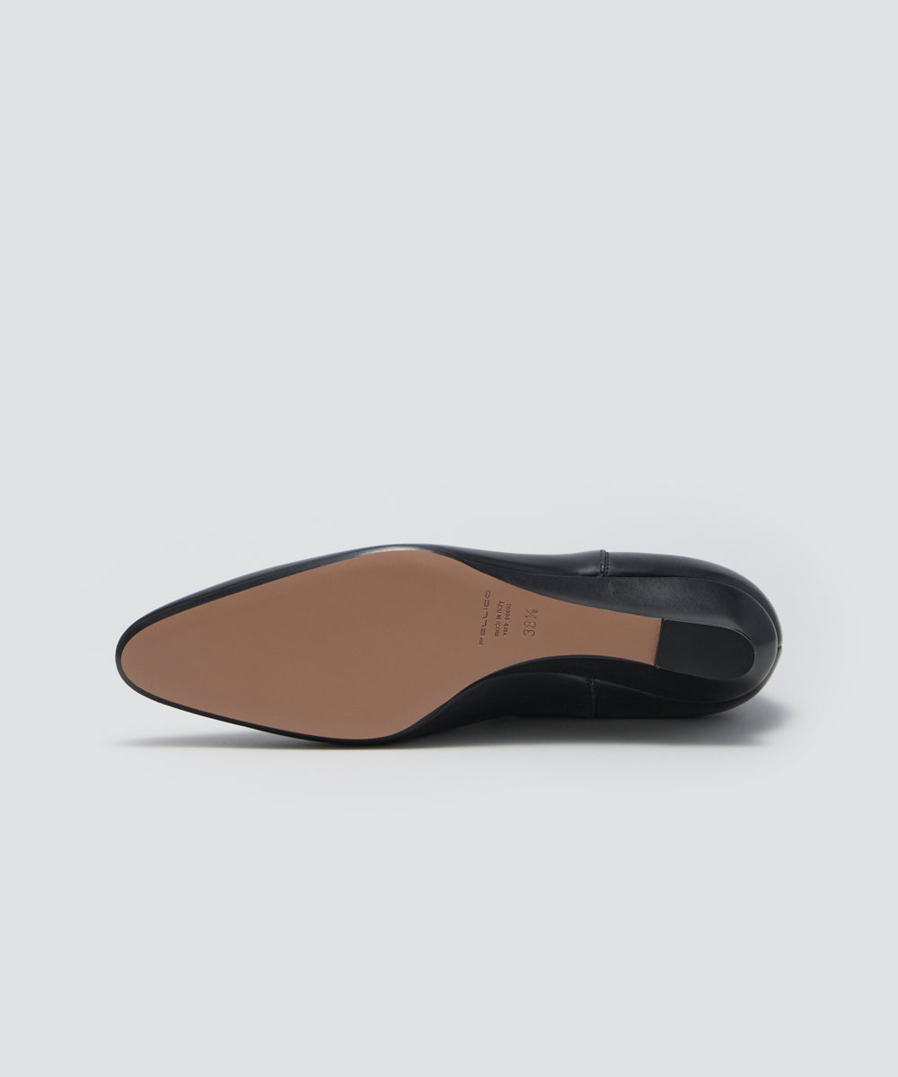 LOTTI ウェッジソール ショートブーツ 4.0cm BLACK