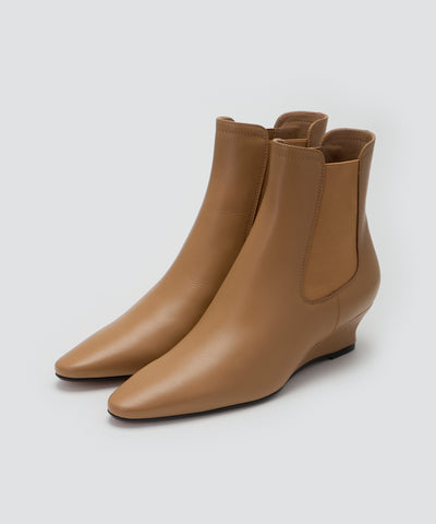 LOTTI ウェッジソール ショートブーツ 4.0cm SUGAR BROWN