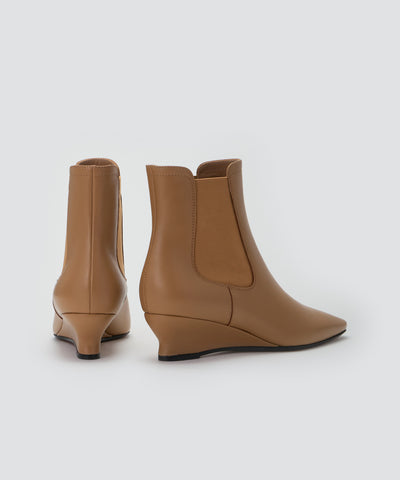 LOTTI ウェッジソール ショートブーツ 4.0cm SUGAR BROWN