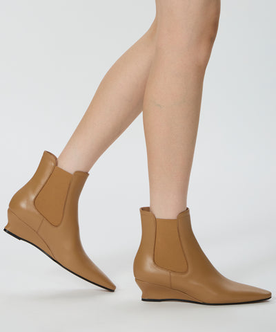 LOTTI ウェッジソール ショートブーツ 4.0cm SUGAR BROWN