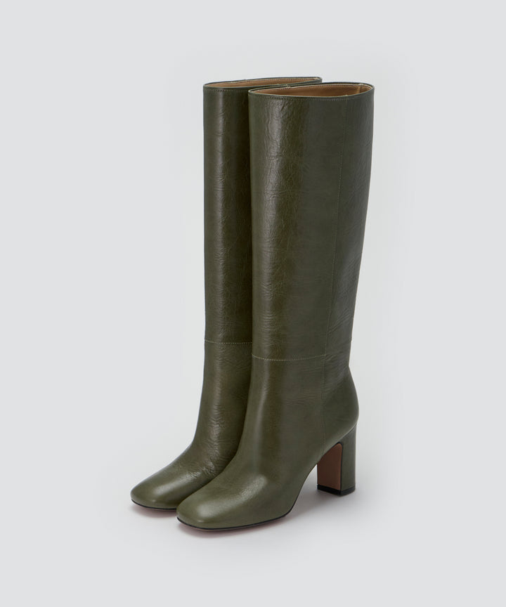 PELLICO | ロングブーツ 8.0cm MOSS GREEN - アマンオンラインストア