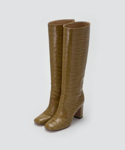 APEMA ロングブーツ 8.0cm OLIVE