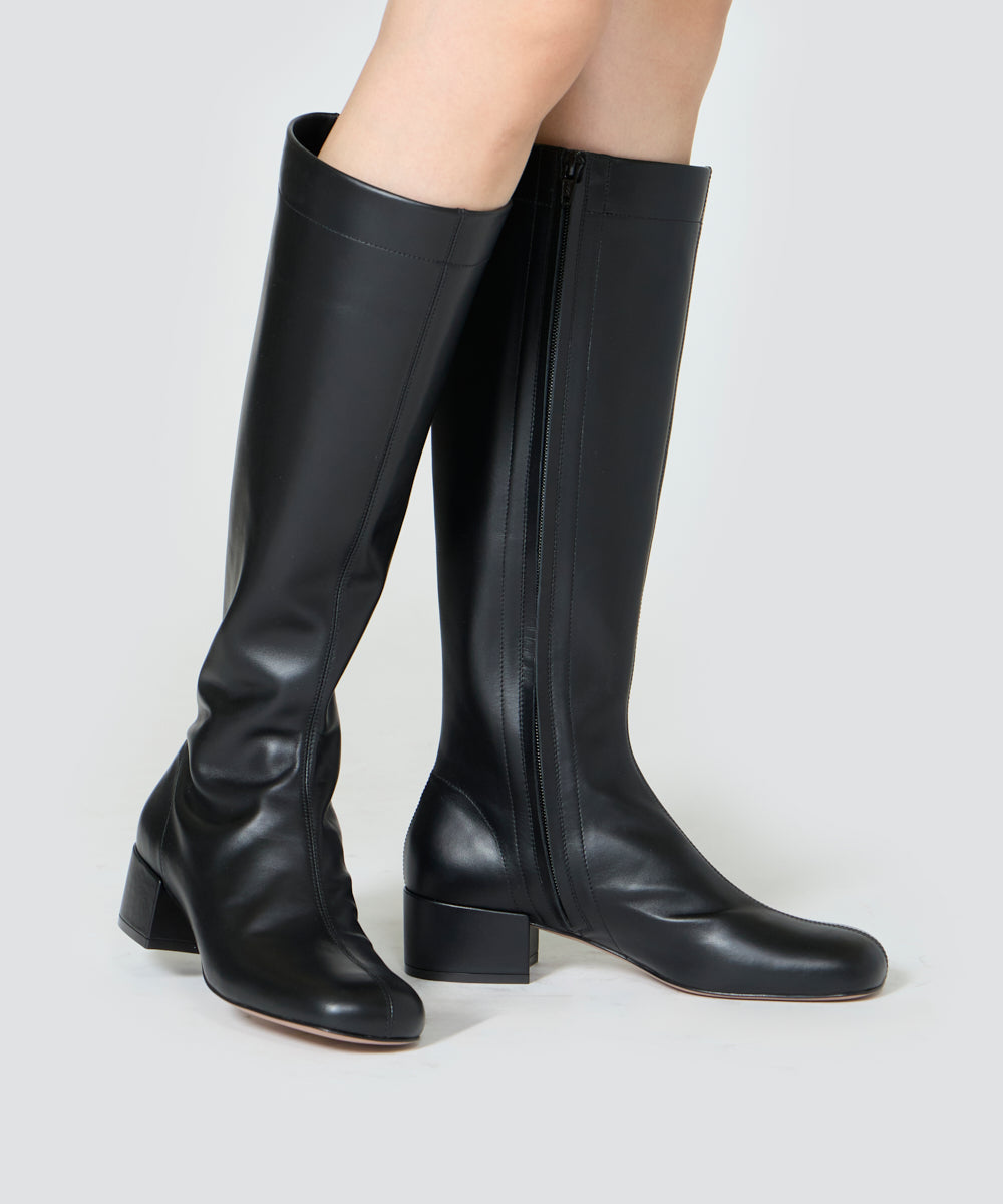FATA ソフト ロングブーツ 3.5cm BLACK