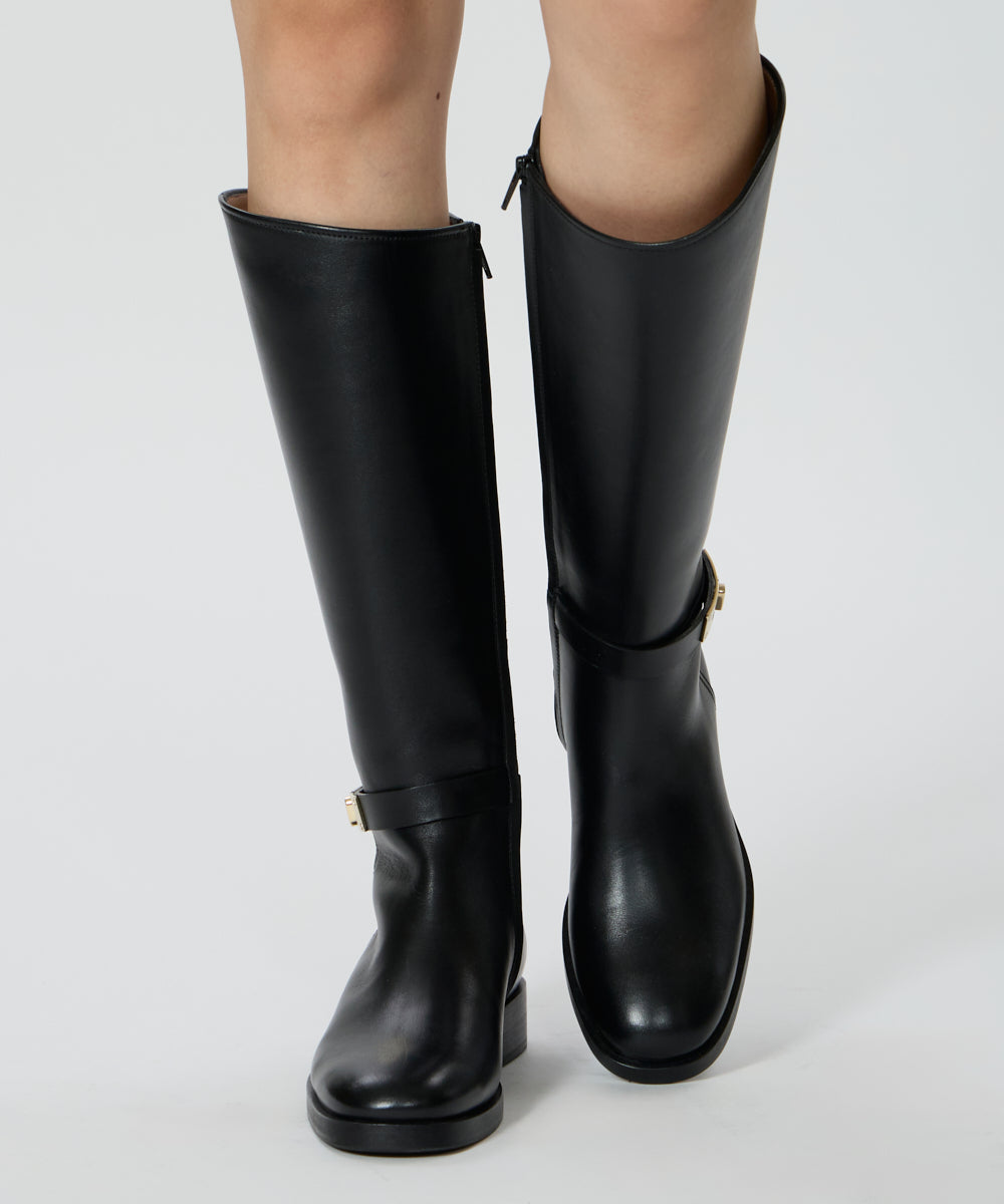 BANDA ガンチェット ロングブーツ 2.5cm BLACK