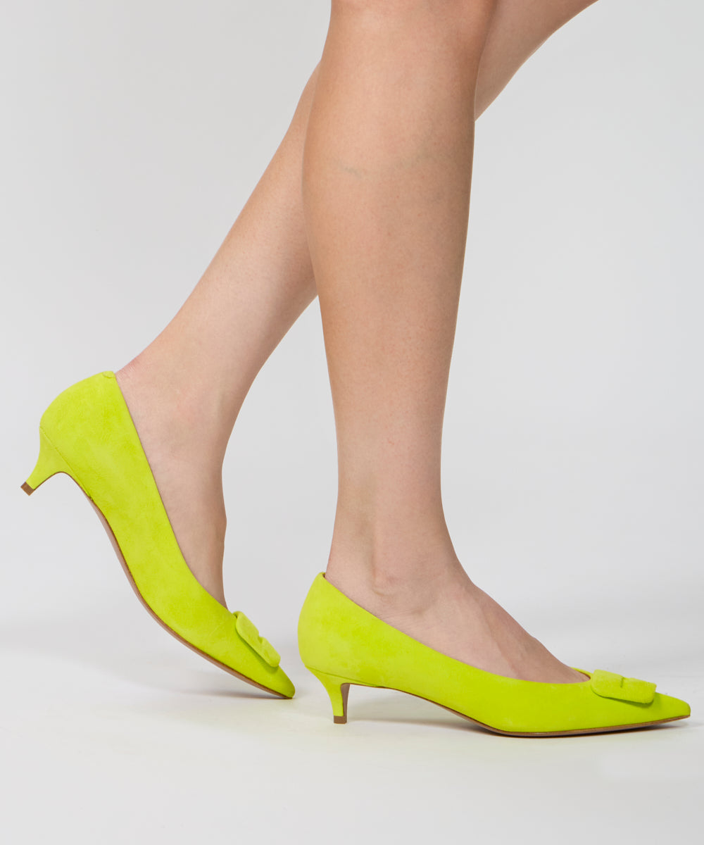 PELLICO | ANIMA アネッリフィッビア スウェード パンプス 3.5cm LIME