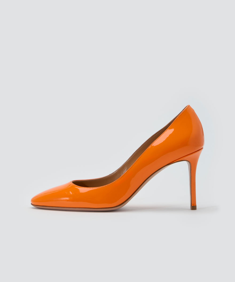 NICLA エナメル パンプス 8.5cm ORANGE
