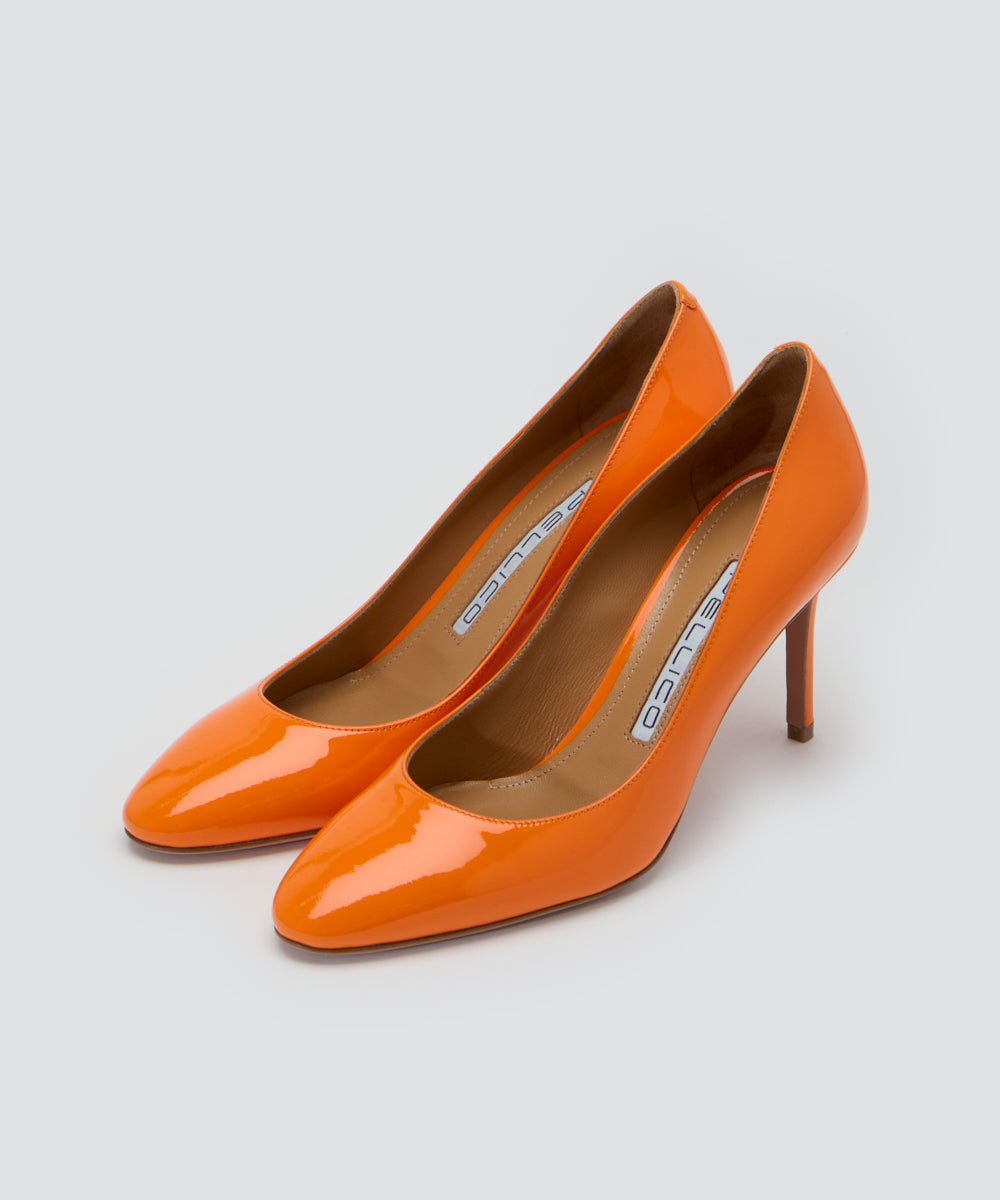 PELLICO | NICLA エナメル パンプス 8.5cm ORANGE - アマンオンライン