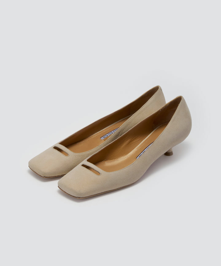 【美品】PELLICO アネッリ　ベージュ オープントゥ パンプス　38 PELLICO | NORA アネッリ パンプス 3.0cm LIGHT BEIGE - アマン