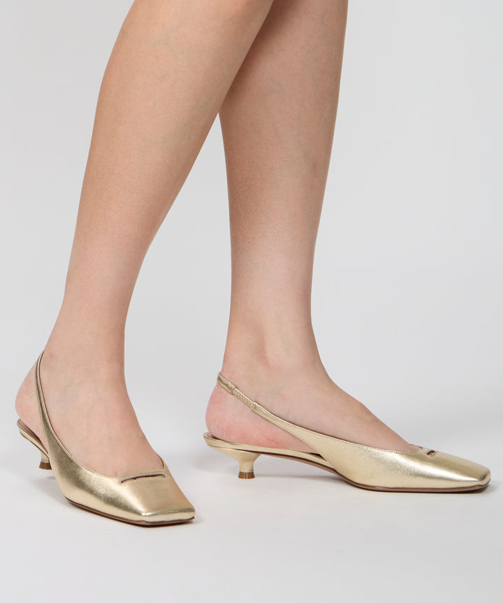 PELLICO | アネッリ バックスリング パンプス 3.0cm GOLD - アマン