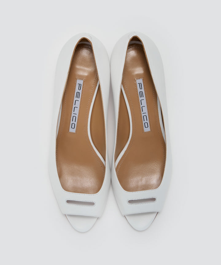 PELLICO | BETA アネッリ ウェッジソール パンプス 4.0cm WHITE