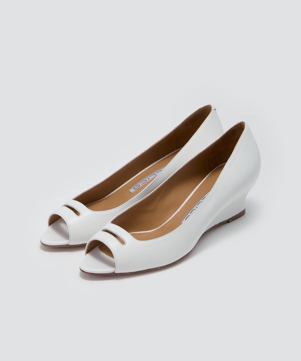 PELLICO | アネッリ ウェッジソール パンプス 4.0cm WHITE - アマン