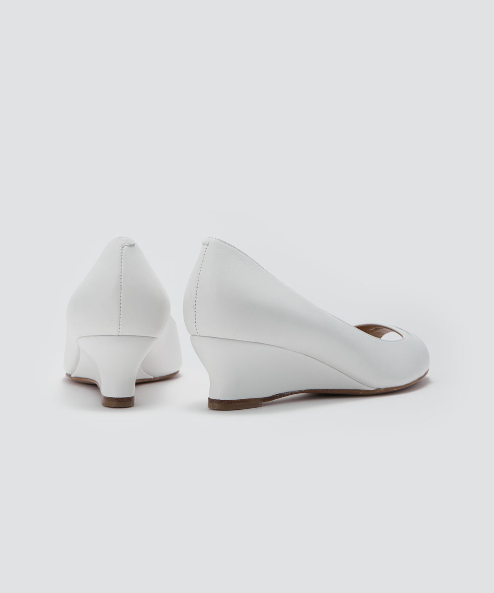 PELLICO | アネッリ ウェッジソール パンプス 4.0cm WHITE - アマン