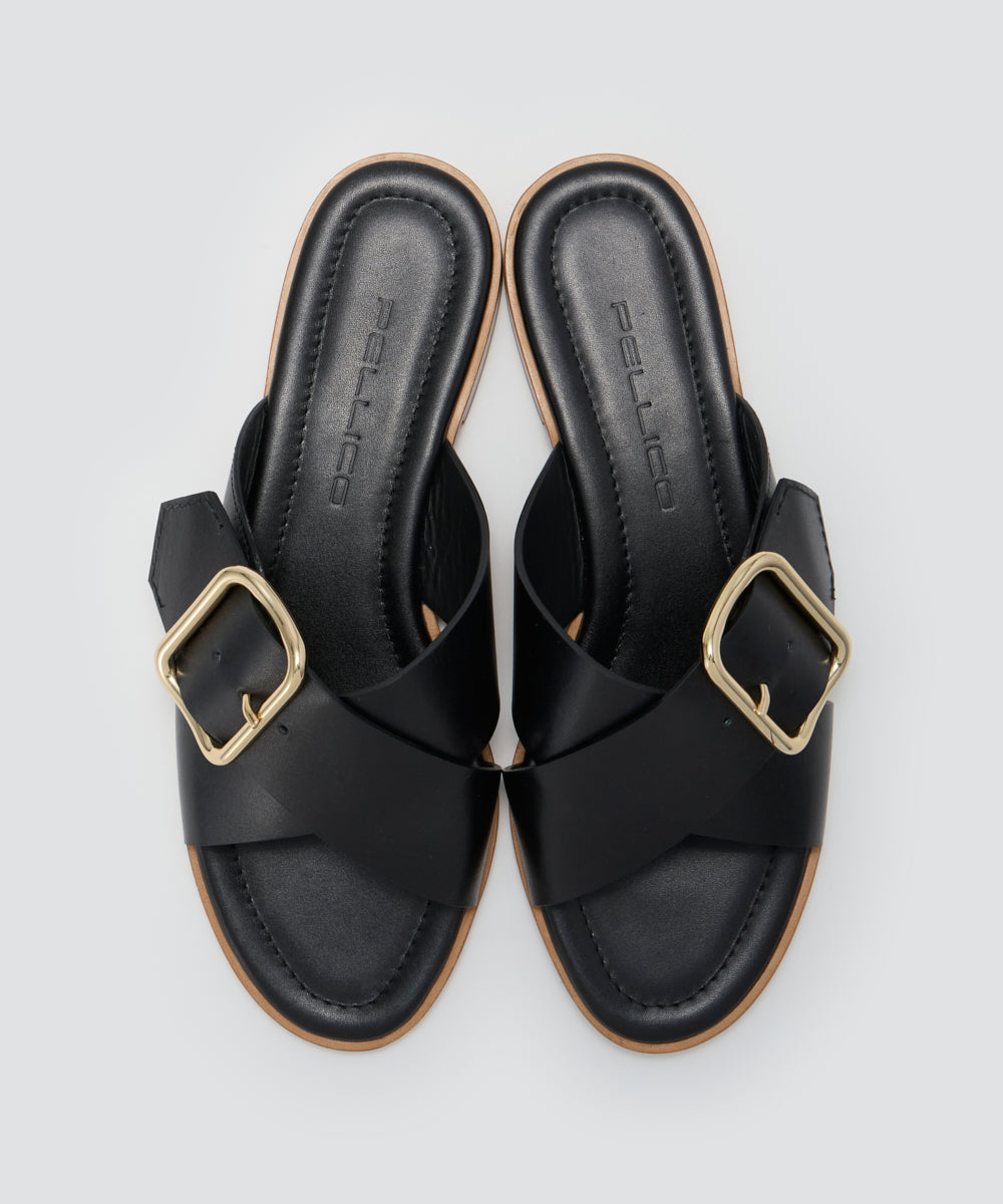 PELLICO | クロス サンダル 1.1cm BLACK - アマンオンラインストア