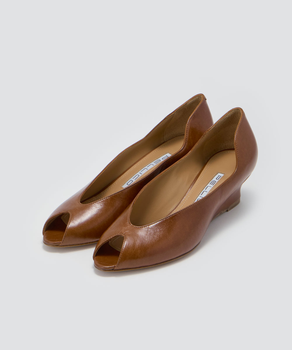 PELLICO | BETA ウェッジソール パンプス 4.0cm BROWN - アマン