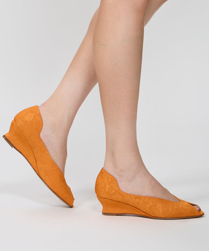 PELLICO | BETA ウェッジソール パンプス 4.0cm ORANGE - アマン