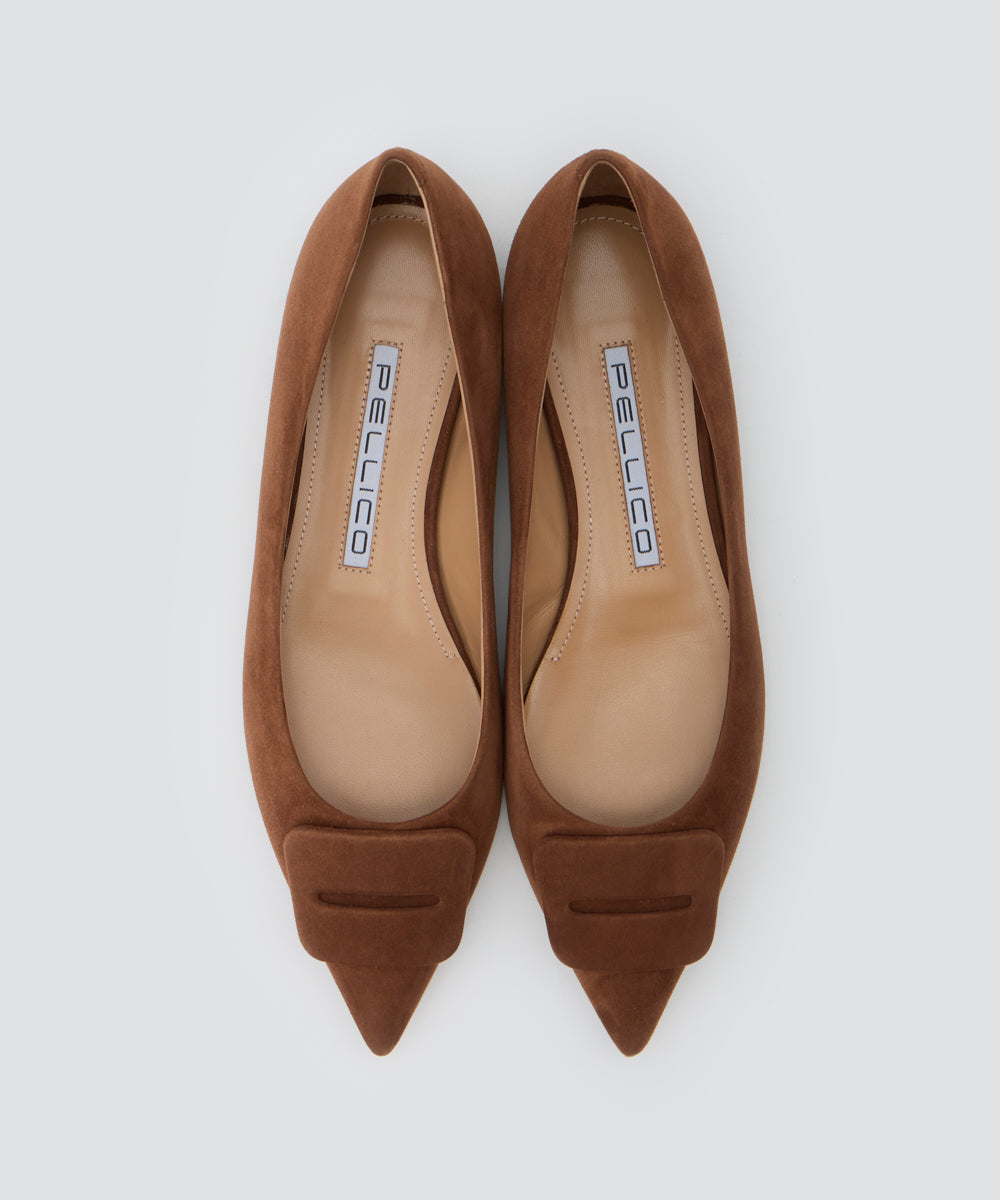 PELLICO | アネッリフィッビア スウェード パンプス 1.0cm BROWN
