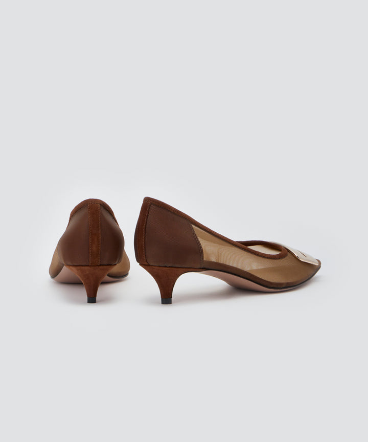 PELLICO | アネッリフィッビア チュール パンプス 3.5cm BROWN