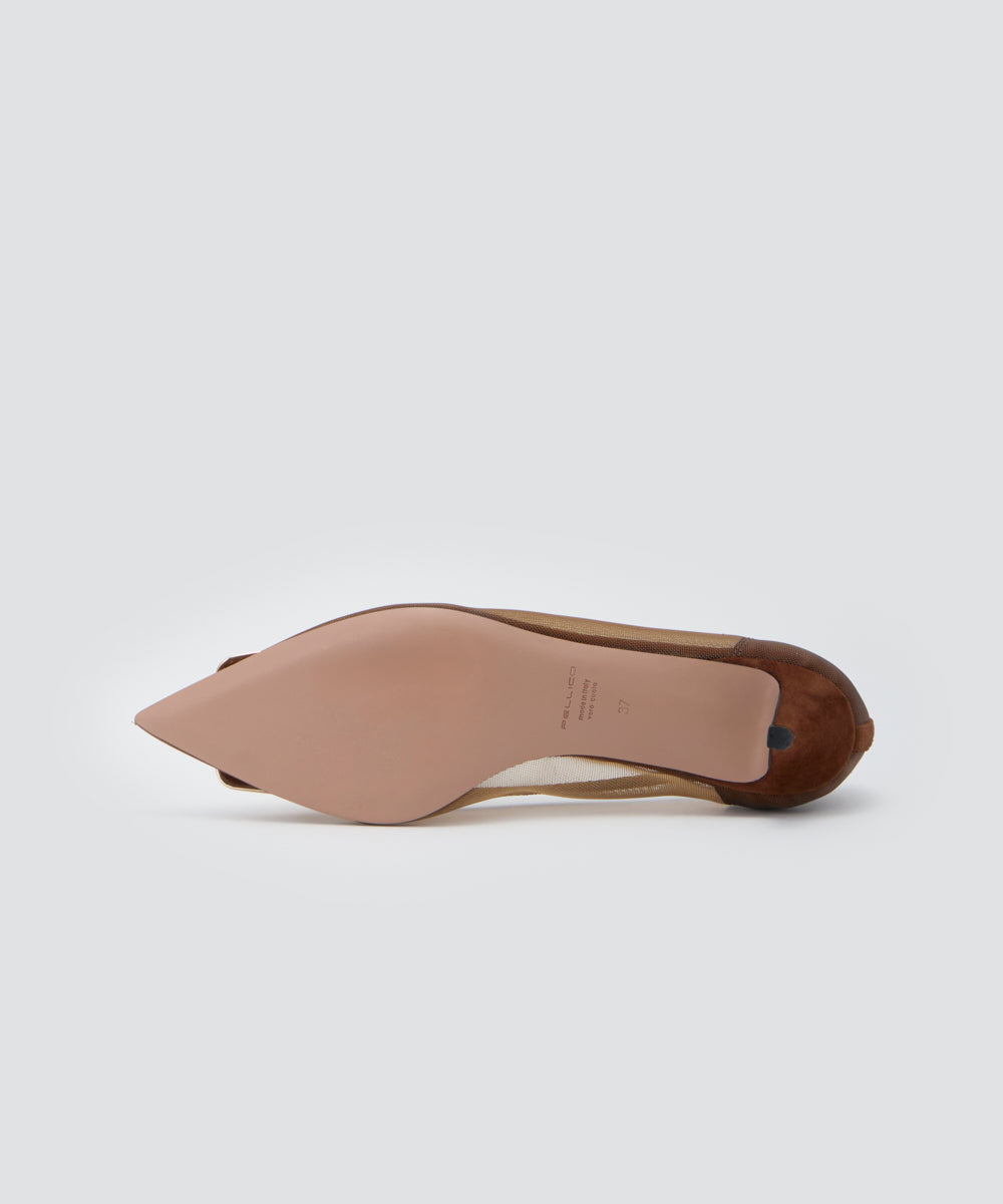 PELLICO | アネッリフィッビア チュール パンプス 3.5cm BROWN