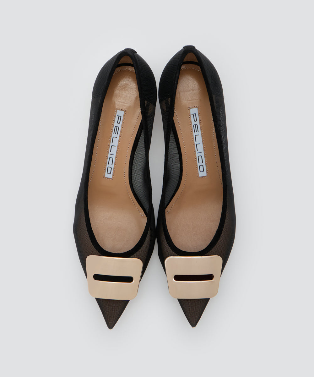PELLICO | アネッリフィッビア チュール パンプス 3.5cm BLACK