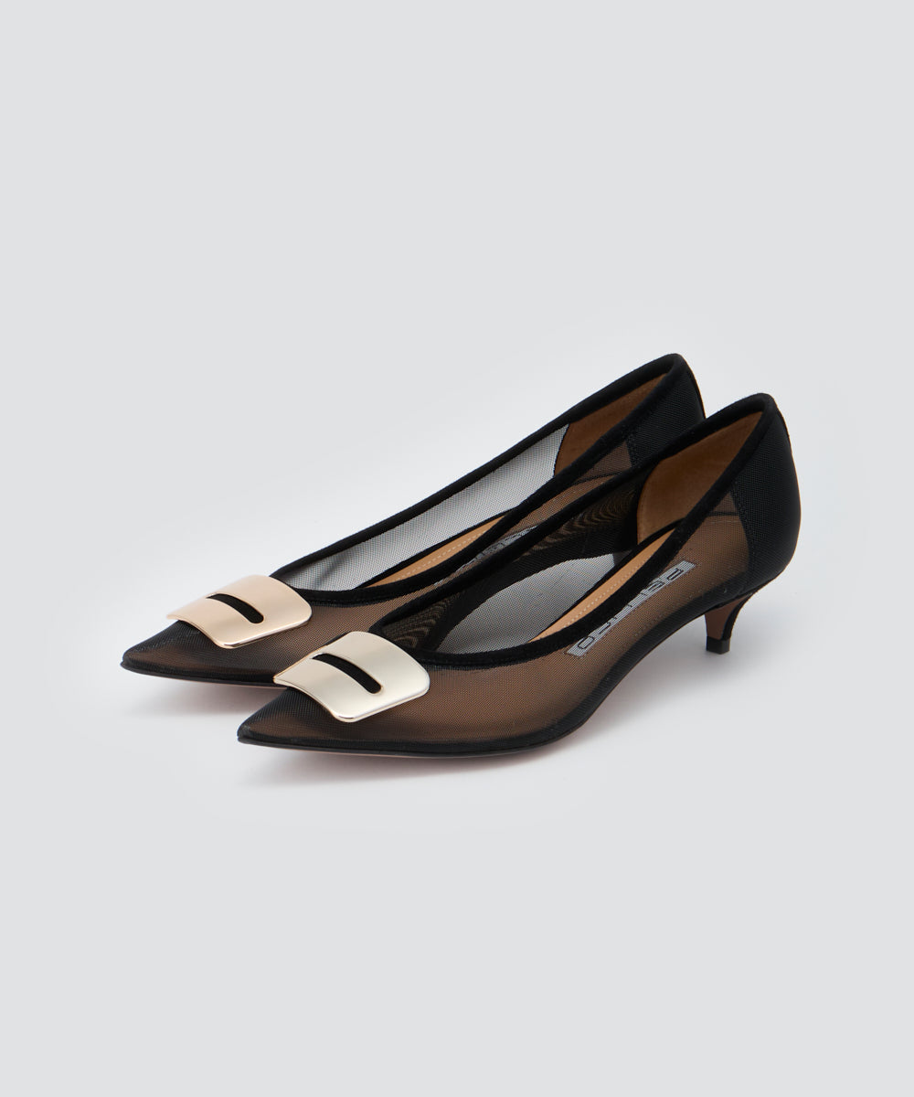 PELLICO | アネッリフィッビア チュール パンプス 3.5cm BLACK
